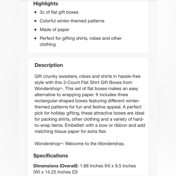 R6. 2 SETS - 3 Count Shirt Boxes - Winter / Christmas - 14.25” x 9.5” x 1.9” NEW - Picture 4 of 8